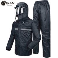 Qian езды на велосипеде Raincoats Мотоцикл женщин -костюм для дождевой куртки брюки полиция Пончо водонепроницаем