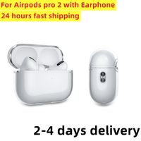 Para Apple AirPods Pro 2 Accesorios de auriculares de segunda generaci￳n AirPod Silicona Transparente Cubierta de auriculares Auriculares Apple Caja de carga inal￡mbrica a prueba de amortiguadores