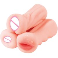 Massagegerat Vibrator Sex Vagina Muschi Tasche für Männer männlicher Masturbator Cup 3D Realistische anale orale Silikon Erotische erwachsene Spielzeug enge Tiefe Tiefst