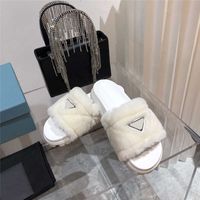 Slippers Sandals Teddy Shoes Lambswool Flat Slides Casual Fl...