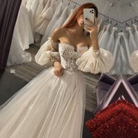 Boho свадебное платье милая аппликация кружев