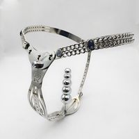Female Chastity Devices Hollow Stainless Steel Belt Anal Plu...