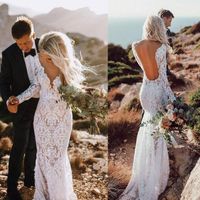 Изысканные свадебные платья с длинным рукавом с длинными рукавами открыты