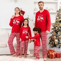 Aile Eşleşen Kıyafetler Noel Geyik Pijama Setleri Ekose Aile Eşleşen Kıyafetler Baba Anne Çocuklar Pleavwear Mom Bebek Anne ve Me Xmas PJ's Giyim T221027