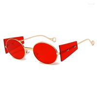 Sonnenbrille Round Steampunk Marke Design M￤nner Frauen Metall Punk Sonnenbrille Vintage Luxus Shades UV400 Brillen