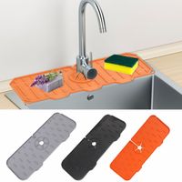 Katlanabilir lavabo mat silikon mutfak musluk mat musluk sıçrama yakalama banyo tezgahı koruyucu mat lavabo sünger drenaj rafı HH301