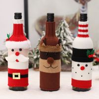 Bottiglia di Natale decorazione natalizia cartone animato in maglia da old manviewman wine set festivo decorazioni da ristoranti