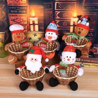 Cestas de decora￧￣o de Natal Decora￧￵es de mesa de Natal Decora￧￣o de cesto infantil de cestas de grandes dimens￵es