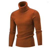 남자 스웨터 남성 터틀넥 스웨터 가을 겨울 롤 넥 따뜻한 니트 남자 점퍼