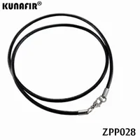 Leather Chains 3. 0mm Stainless steel Necklace Fashion Jewelr...