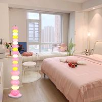 Lampade per pavimenti a corda di caramelle arcobaleno le lampade per bambini creative camerette da letto da letto da letto divano soggiorno luminaire in vetro colorato