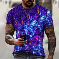 Мужские рубашки мужская одежда летняя повседневная мода в стиле ретро негабаритный 6xl Art 3d раскрашенный граффити для граффити