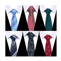 Bow Ties Düğün kravat erkekler nekctie lüks 7.5 cm üst sınıf ipek boyun hombre baskılı resmi kıyafet pembe Babalar Günü