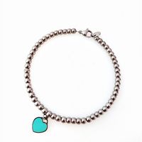 Top designer bead bracelets for woman titanium steel silver ...