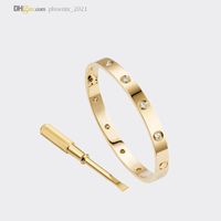 Bracelet pour hommes Bracelet Bracelet Bracelets Designer pour femmes bracelet d'or 10 diamants bijoux de luxe en acier en acier en or ne se fondent pas allergique 21621802
