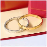 Pulseiras de amor pulseira carti pulseira de ouro real braclets fortes bra￧adeira de bra￧adeira de bra￧adeira de bra￧adeira feminina pulsera pulsera acero bracciae di oro uomo bracciali alla moda