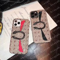 Case di telefonia tascabile per schede di lusso per iPhone 14 14Pro 14Plus 13 12 11 Pro Max Xr Lettera di pelle in pelle Design Design Copertina di serpente Metallic Snake Metallic IPhone14 8 7 Plus