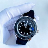 Luxury Mens Watch 2813 Movimento com Caixa de cer￢mica mec￢nica autom￡tica Straia de a￧o Sapphire ￠ prova d'￡gua Luminosa rel￳gios de pulso 41mm