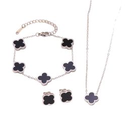 Manufacturer Glossy Four Leaf Clover Titanium Steel Jewelry Set Double Sided Mother Of Pearl Bracelet, Necklace, And Earrings From Fashionshop6666, &Price; | DHgate.Com - Image 5