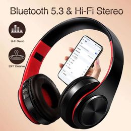 CATASSU Earphone Bluetooth Headphones Over Ear Stereo Wireless Headset Soft Leather Earmuffs Built-in Mic for PC/Cell Phones/TV W260604