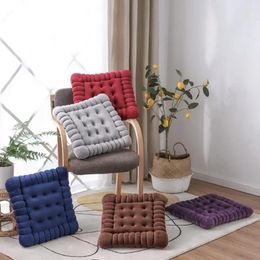 Pillow Chair Soft Comfortable Breathable Resting Solid Colour Square Biscuit Pearl Cotton Seat Pad Throw For Living Room