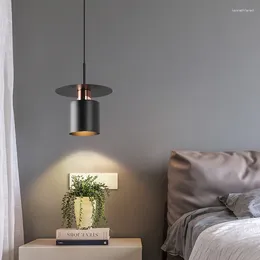 Pendant Lamps ZK50 Bedroom Bedside Chandelier Modern And Simple 2024 Lamp Nordic Single Head Small