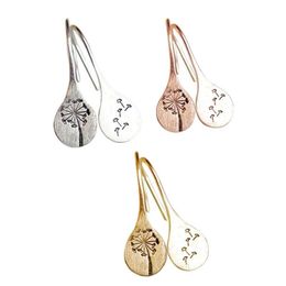 Dangle & Chandelier Simple Silver Dandelion Earrings For Women Engagement Wedding Jewellery Statement284r