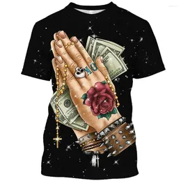 Men's T Shirts 2024 Summer Cool Shirt 3d Printed Money For Men Street Tee Tops