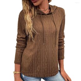 Women's Hoodies Attractive Hoodie Knitted Sweater Autumn Tops Casual Winter Comfortable Women Crochet Sweatshirt Daily Elegant