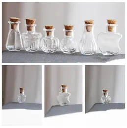 Bottles 30/50/100pcs Mini Wishing Glass Bottle With Cork Vial Pendant Handmade Jewelry Finding Globe Vase Jar