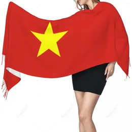 Scarves Vietnam Flag Vietnamese Scarf Pashmina Warm Shawl Wrap Hijab Spring Winter Multifunction Unisex