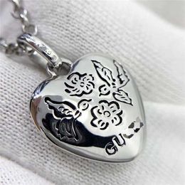 26% OFF Ancient Family Love Fearless Heart Shaped Pendant Skull Tiger Bird Whispering Flower Fragrance High Edition Couple Personality Necklace Fas