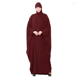 Ethnic Clothing Muslim Women Overhead Hooded Prayer Garment Eid Ramadan Full Cover Burqa Caftan Islamic Abaya Kaftan Dubai Robe Dresses