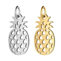 Charms 5pcs/lot 316 Stainless Steel Pineapple Charm Wholesale Jewelry Finding Supplies DIY Pinapple Pendants For Necklace Bracelet