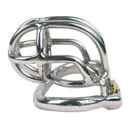 New Design Chastity Cage Stainless Steel Male Chastity Device Curve Cock Cage With Arc Base Activities Lock Ring