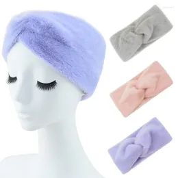 Scarves Elastic Plush Headband Winter Warm Wide Hair Band Solid Turban Ear Warmer Hairband Soft DIY Accessories Headwear