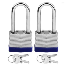 Keychains 2 Pack Padlocks With Keys Shackle Long Lock Heavy Duty Key Padlock Weatherproof Locks For Garden Shed Garage