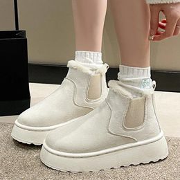 Boots Snow Women Winter Platform Fashion Short Tube Slip-On Warm Bread Cotton Shoes Soft Comfortable Casual Outdoor Ankle Boot