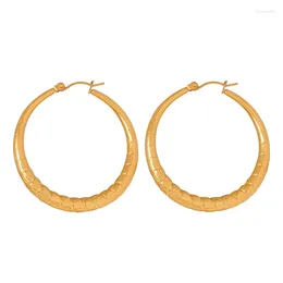 Hoop Earrings Marka Stainless Steel Gold Plated Jewelry For Women Fashion Round Non Fading Accessories Wholesale