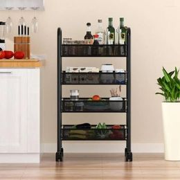 Kitchen Storage 2024 Year HOOKI Trolley Shelf Floor-to-ceiling Multi-layer Bedroom Snack Vegetable Book Fruit Organiser