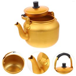 Dinnerware Sets Tea Kettle Stovetop Teapot Whistling Kettles Aluminium Vintage Korean Yellow For Makgeolli Rice Home Camping (