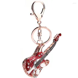 Keychains Guitar Keychain Model Metal And Bag Pendant Jewellery Keyring Beautiful Gift