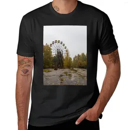 24SS Men's Polos Pripyat Chernobyl Ferris Wheel T-Shirt Short Sleeve Boys Animal Print Shirt Mens Funny T Shirts