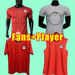 23 24 Egypt Soccer Jerseys KAHRABA Mens 2023 2024 National Team Home Red M.SALAH RAMADAN KAHRABA ELNENY Trezeguet Football Shirt fans player version vest