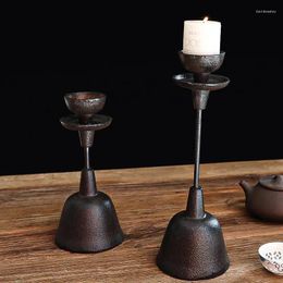 Candle Holders Modern Aesthetic Candles Pedestal Metal Design Black Living Room Nordic Kaarshouder Home Decorations