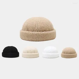 Bedding Sets Japanese Gua Skin Hat Korean Lamb Hair Simple Solid Color Landlord Women People's Versatile Warm