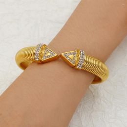 Bangle Fashion Women's Stainless Steel Cuff Personalized Women Double Arrows Shape Gold Color Bracelet Daily Wear
