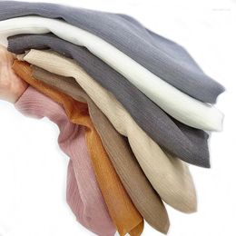 Scarves 10pcs Crinkle Scarf Shimmer Hijabs With Fee