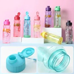 Water Bottles 650ML Transparent&Portable Leak-proof Shaker Sports Bottle With Lid For School Gym Travel Girl Boy BPA Free