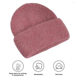 Berets Versatile Ladies Headwear Super Soft Fur Beanie Winter Warm Hat For Women High Elasticity Wear Resistant Weather